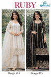 Ruby By Mrudangi Chinon Embroidered Work Readymade Suits Onlline Wholesale